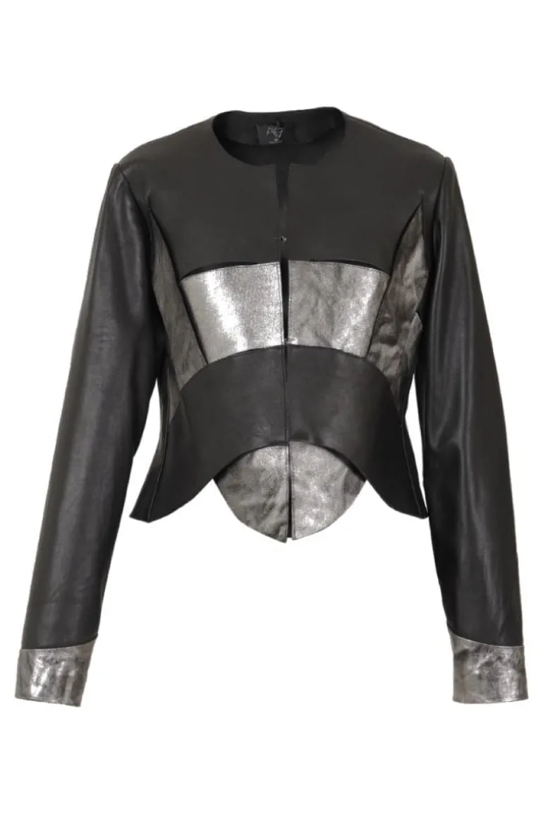 Jackets<CULT MIA NOX LEATHER JACKET Black