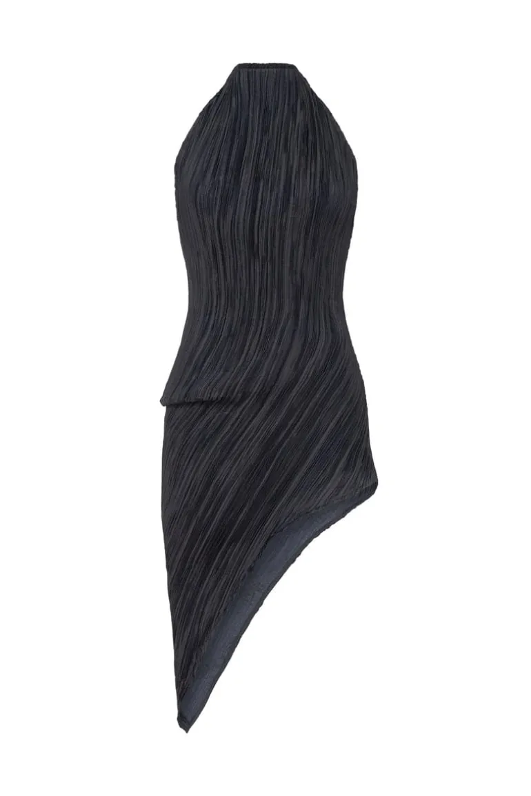Tops<CULT MIA OPEN BACK ASYMMETRIC TOP Black