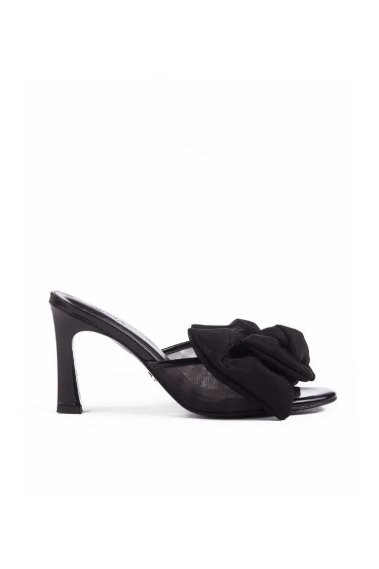 Heels<CULT MIA BOW MULES Black Patent