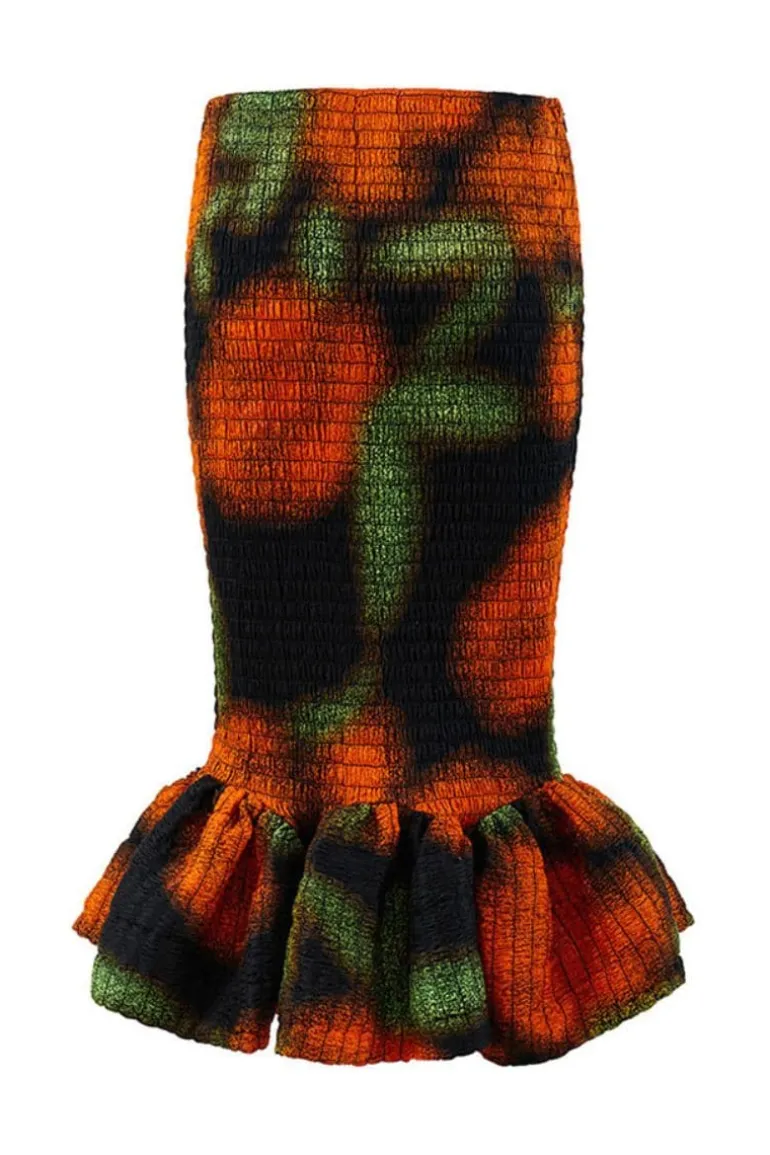 Skirts<CULT MIA BLACK ROSANNA MERMAID MIDI SKIRT Black/Red/Green