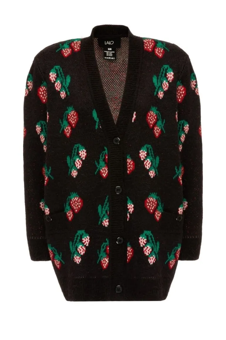 Knitwear<CULT MIA BLACK ROSE KNITTED SWEATER Black Strawberries
