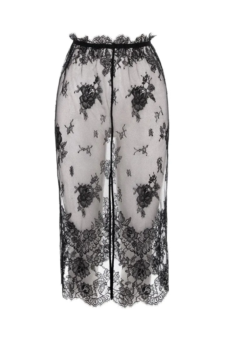 Sleep & Loungewear<CULT MIA ROSE MIDI SKIRT Black