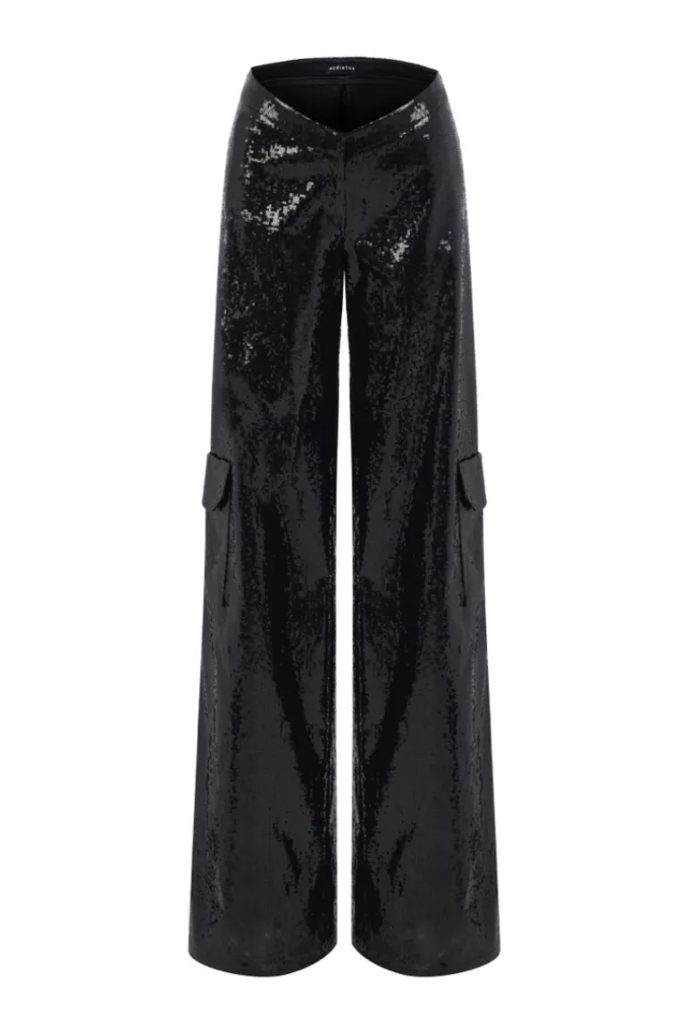 Pants<CULT MIA SEQUIN PANTS Black