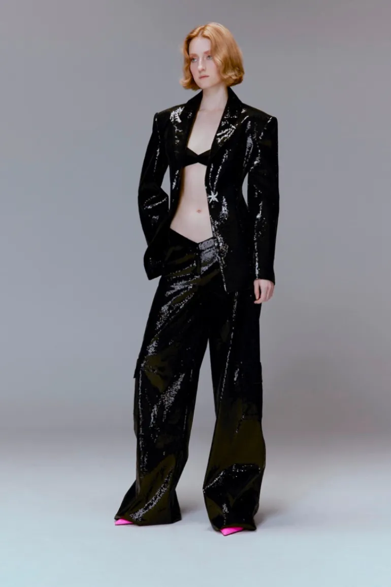 Pants<CULT MIA SEQUIN PANTS Black