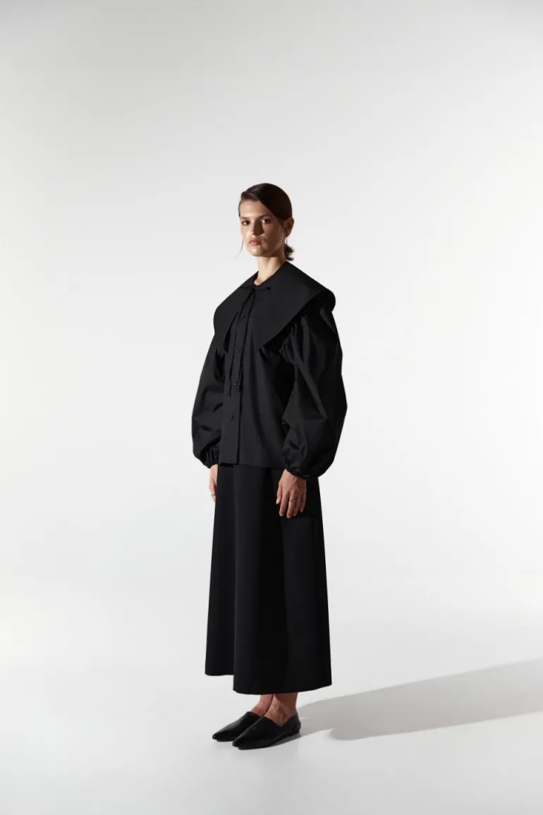 Tops<CULT MIA SHIRT WITH COLLAR Black