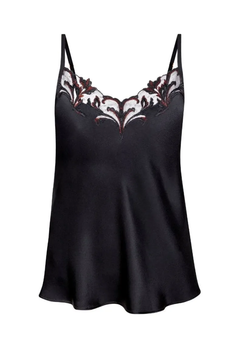 Sleep & Loungewear<CULT MIA SIMONE SILK BLOUSE Black