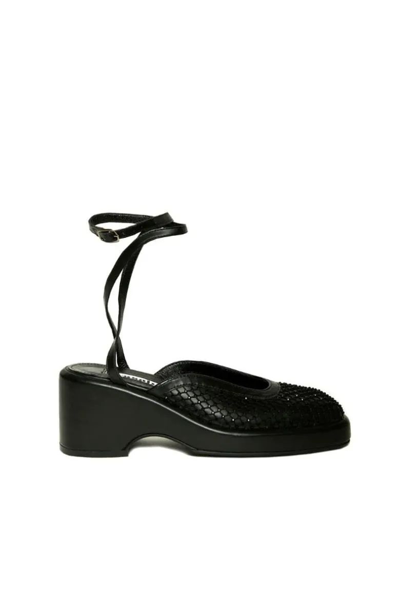 Flats<CULT MIA SLINGBACK WITH GEMS Black