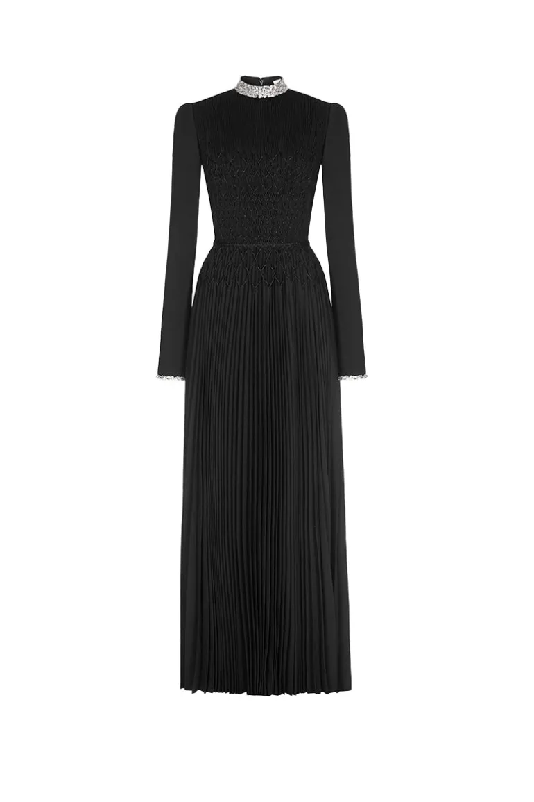 Dresses<CULT MIA SMOCKED DRESS Black