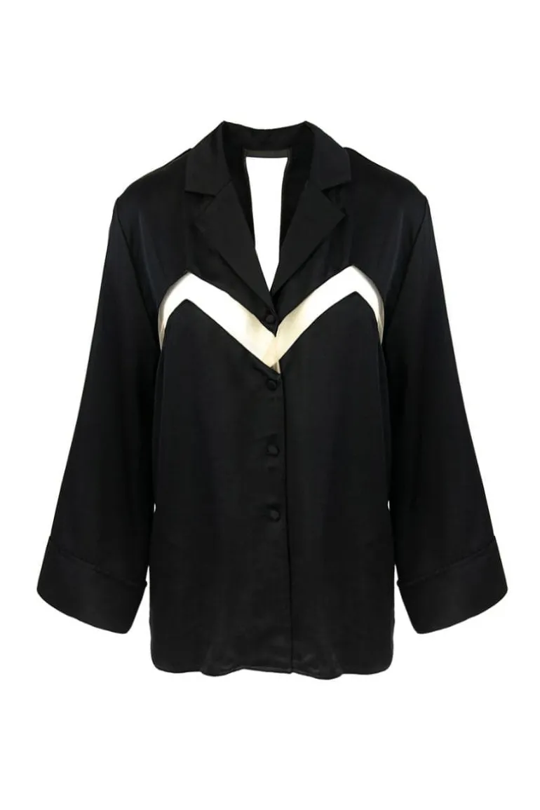 Sleep & Loungewear<CULT MIA SPECTRE PYJAMA SHIRT Black