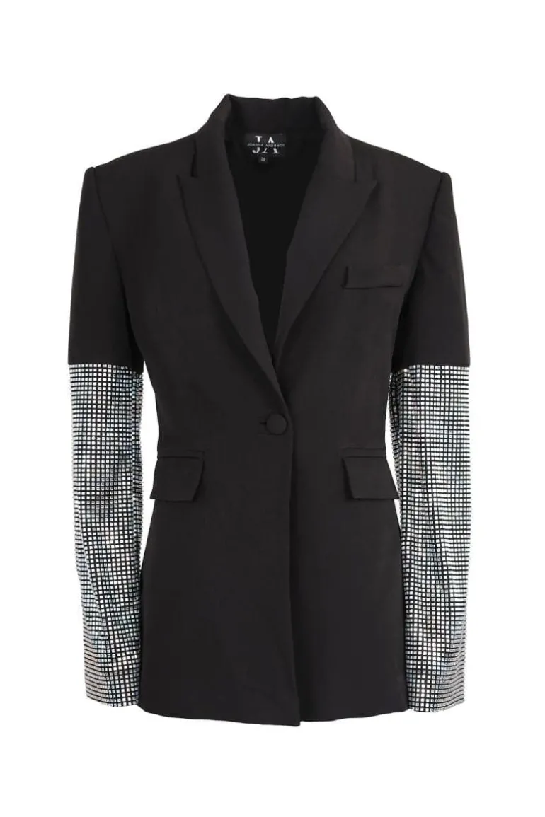Blazers<CULT MIA SQUARE DIAMOND BLAZER Black