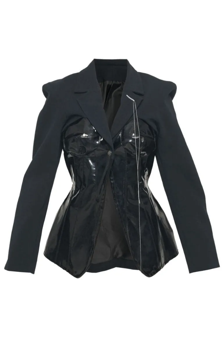 Jackets<CULT MIA TAILORED CORSET JACKET Black