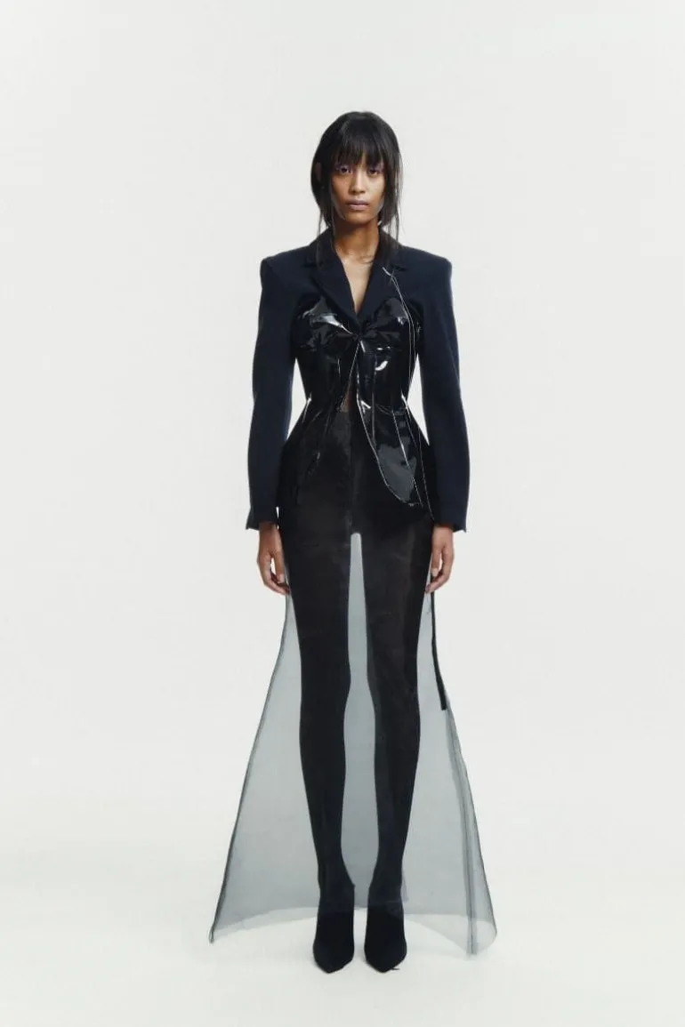 Jackets<CULT MIA TAILORED CORSET JACKET Black