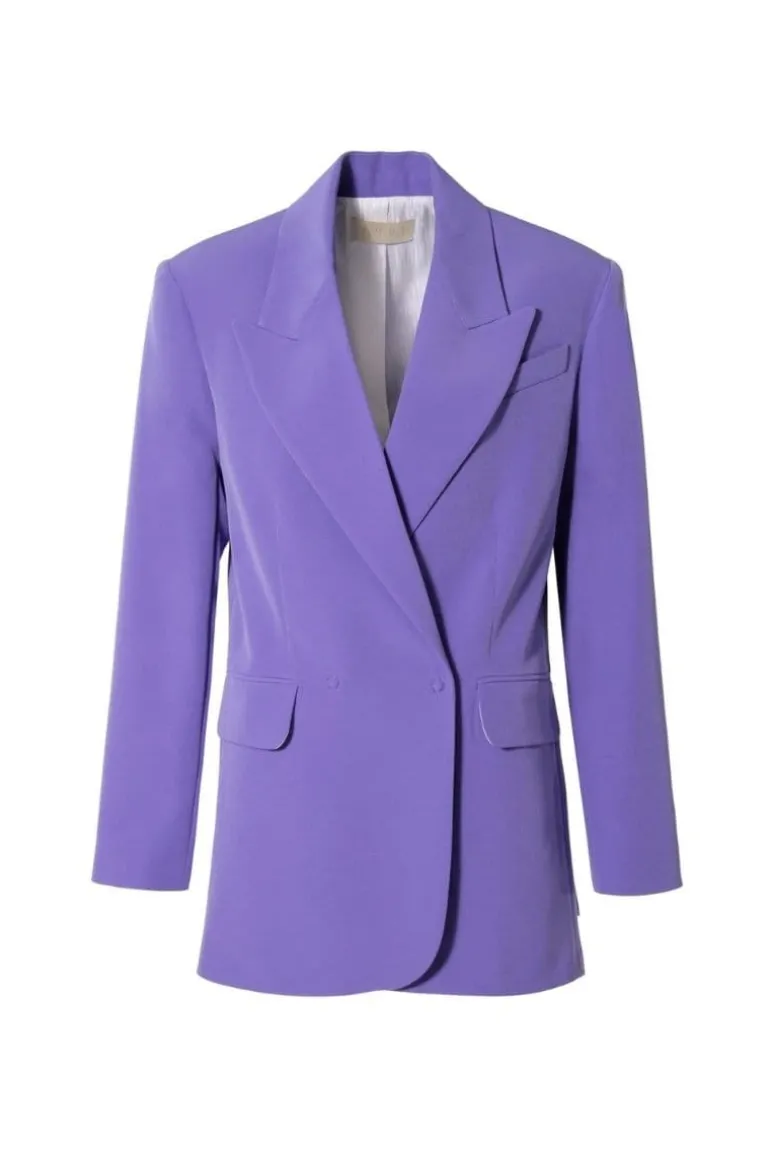 Blazers<CULT MIA BLAIR OPULENCE DOUBLE-BREASTED BLAZER Purple
