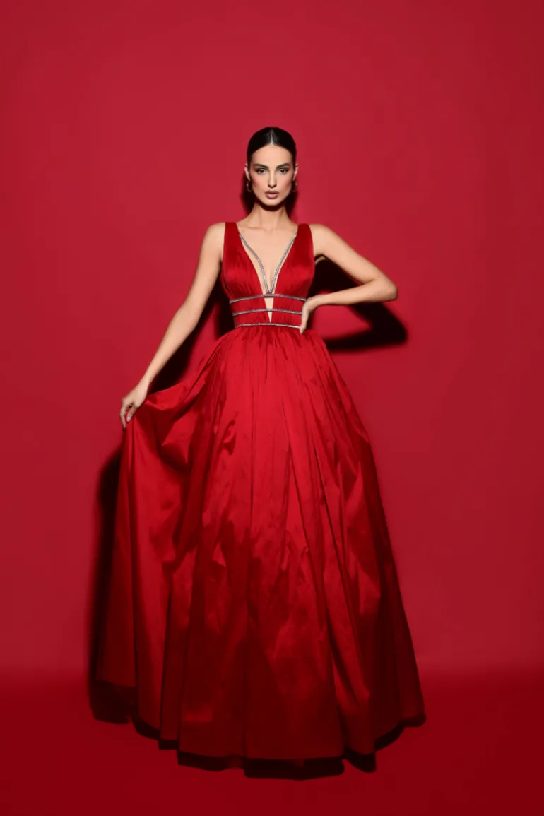 Dresses | Gowns<CULT MIA BLISS BEADED STRAPS GOWN Red