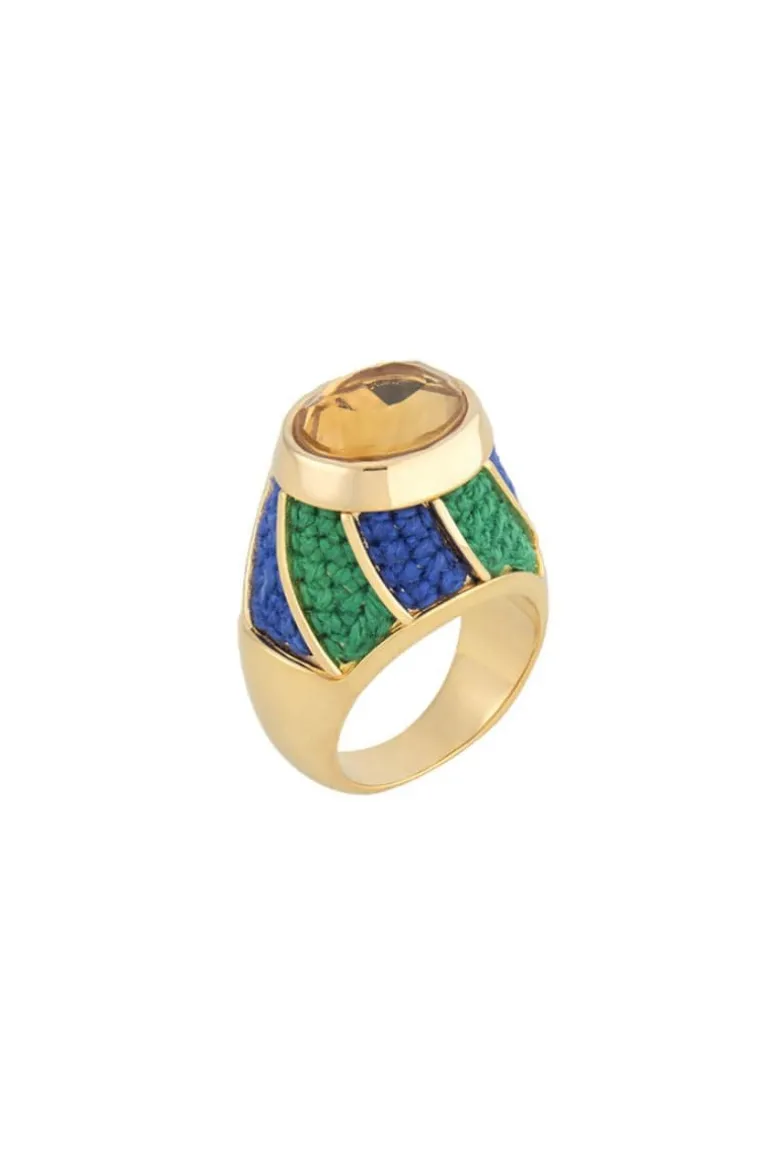 Rings<CULT MIA BLUE AND GREEN LOLLY RING Blue/Green