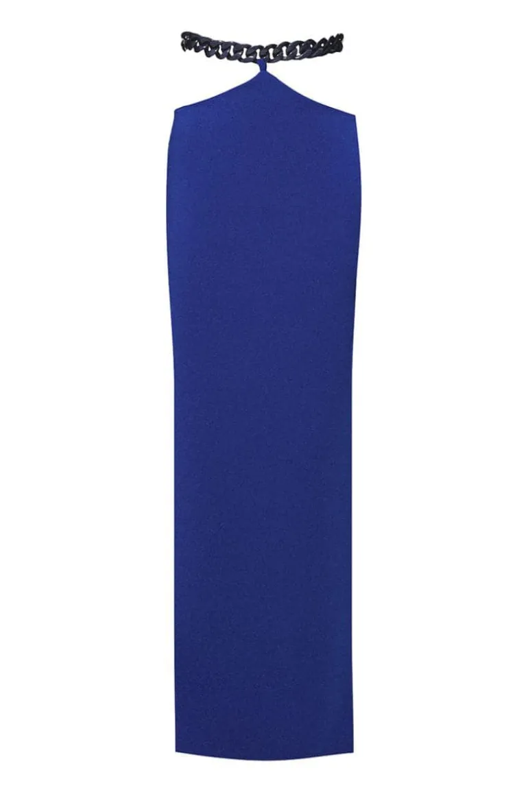 Skirts<CULT MIA CUT-OUT MIDI SKIRT WITH CHAINS Blue