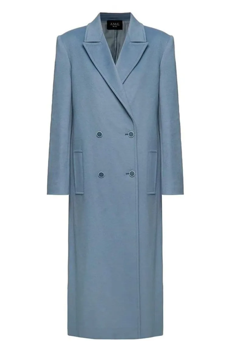 Coats<CULT MIA DOUBLE-BREASTED TRENCH COAT Blue