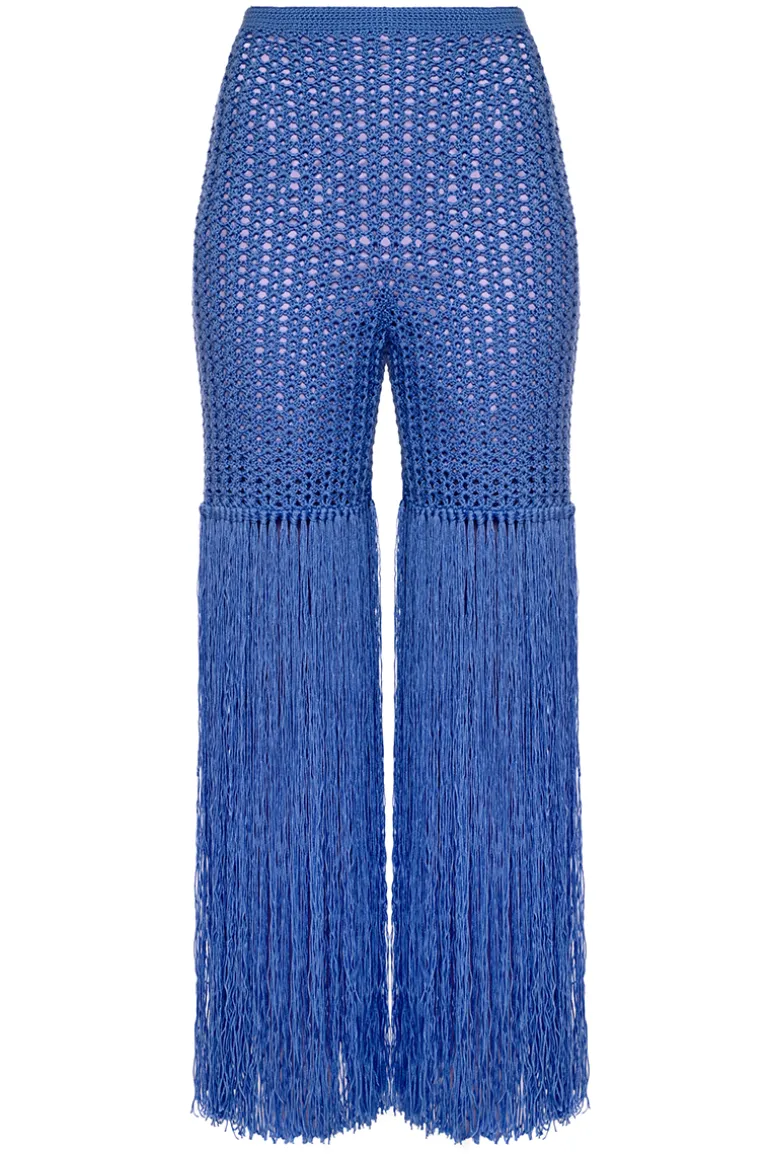 Pants<CULT MIA FRINGE SHORTS Blue