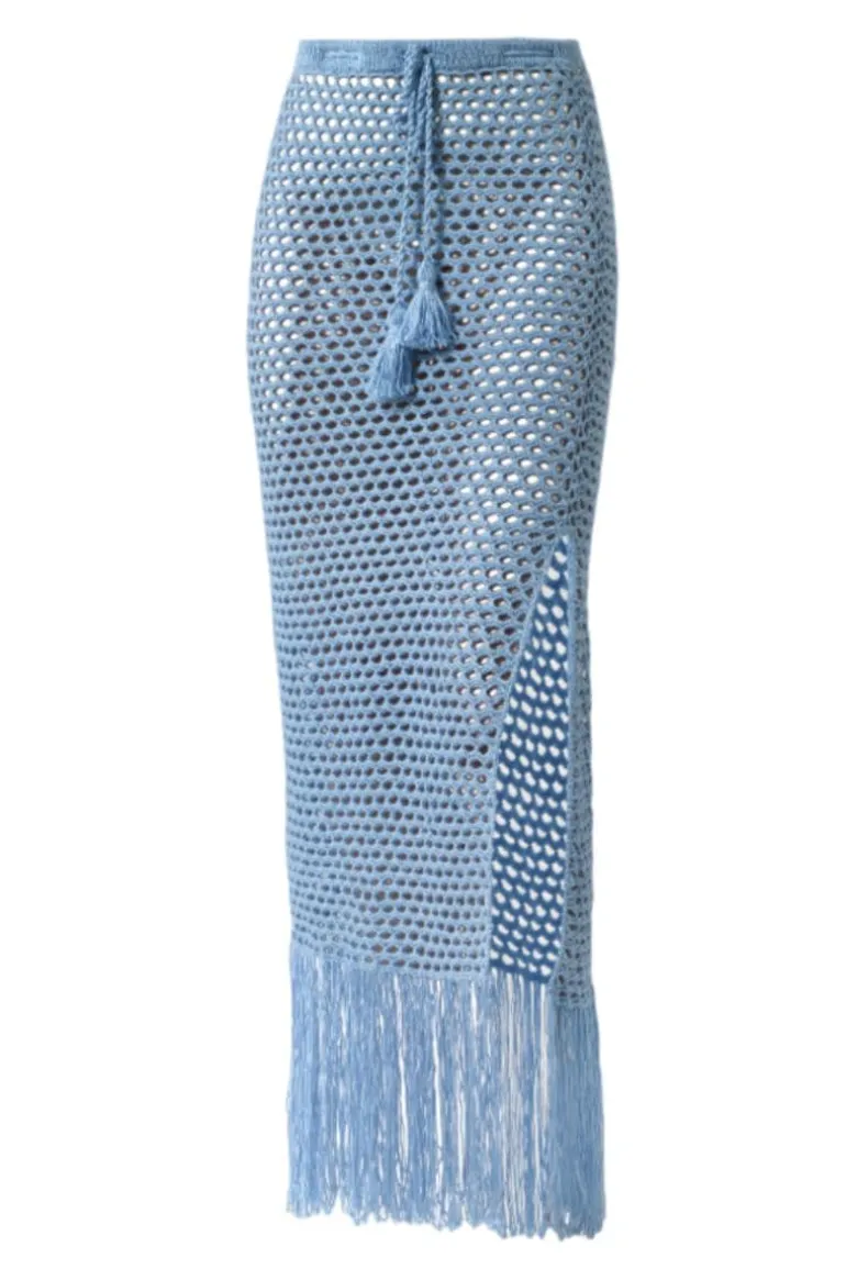 Skirts<CULT MIA MERMAID KNITTED MAXI SKIRT Blue