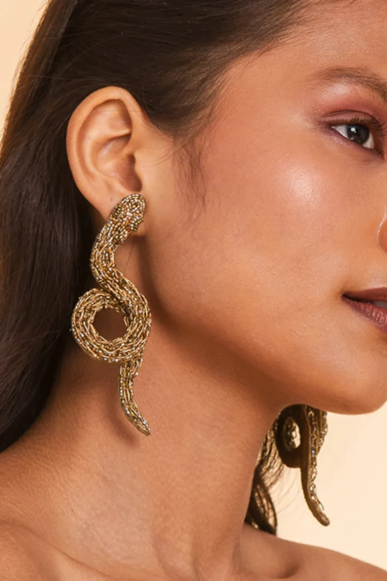 Earrings<CULT MIA BOA EARRINGS Gold