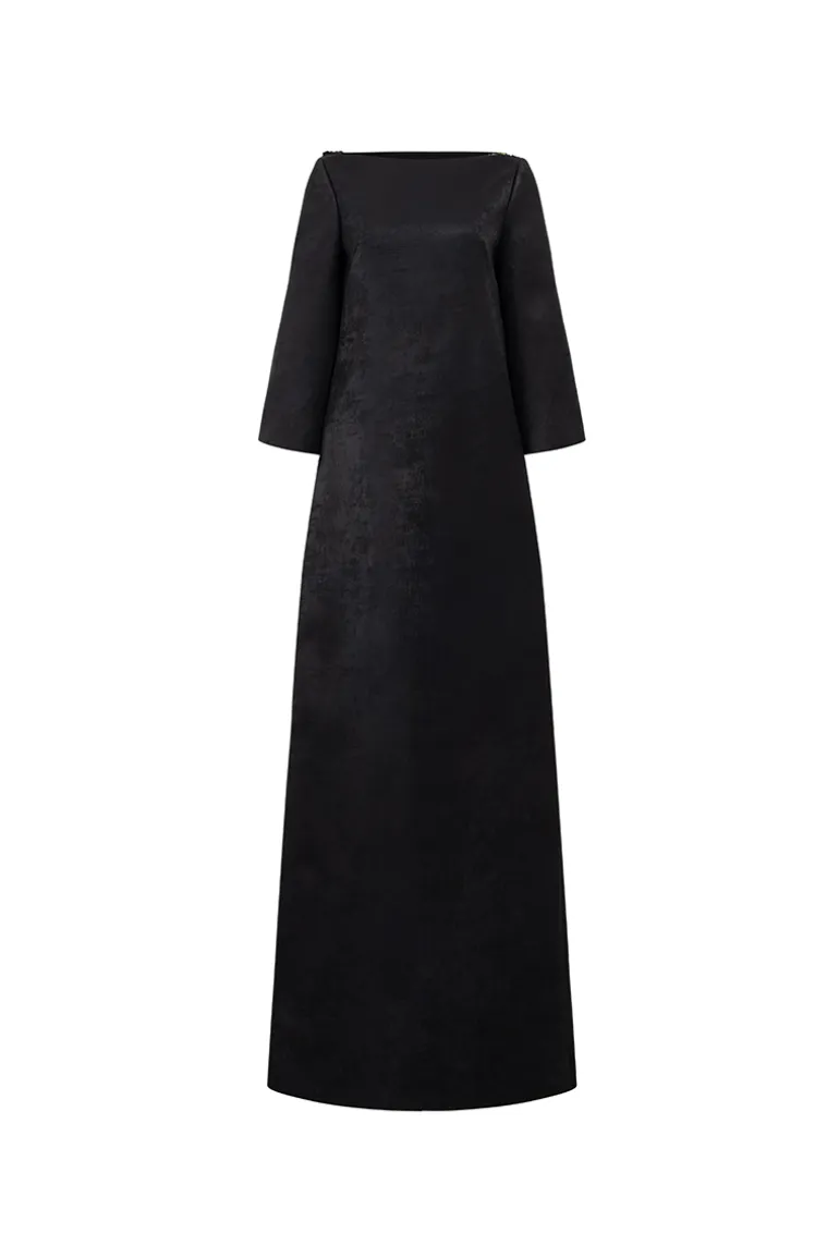 Dresses | Gowns<CULT MIA BOAT NECK WIDE SLEEVE GOWN Black