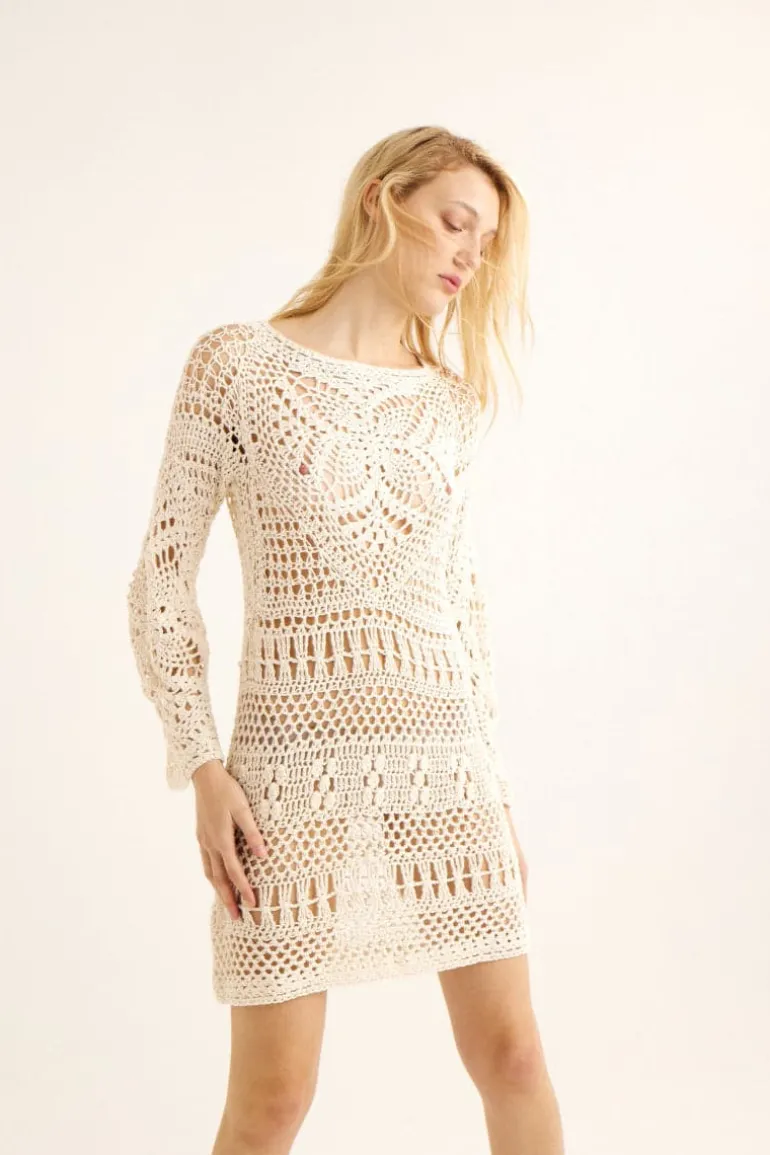 Dresses | Midi Dresses<CULT MIA BOHO BABE LACE MIDI DRESS Off White