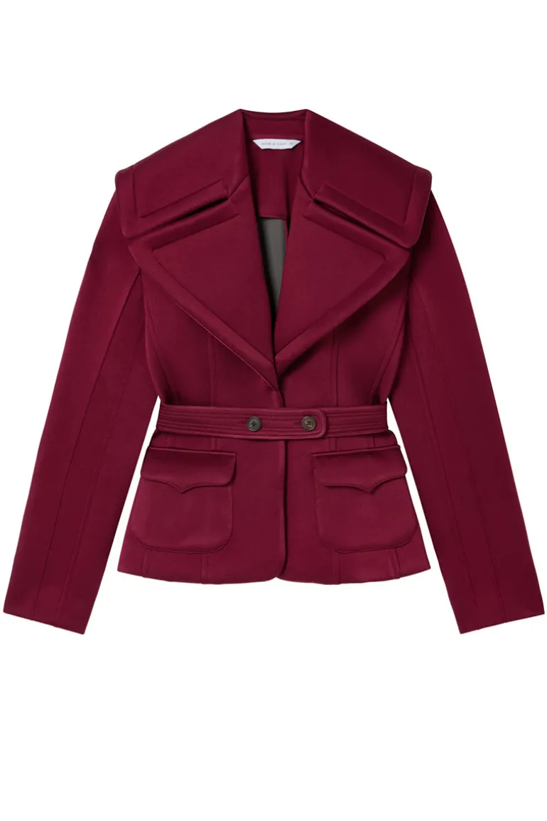 Jackets<CULT MIA BOND STREET FITTED JACKET WITH BELT IN DEEP Cherry