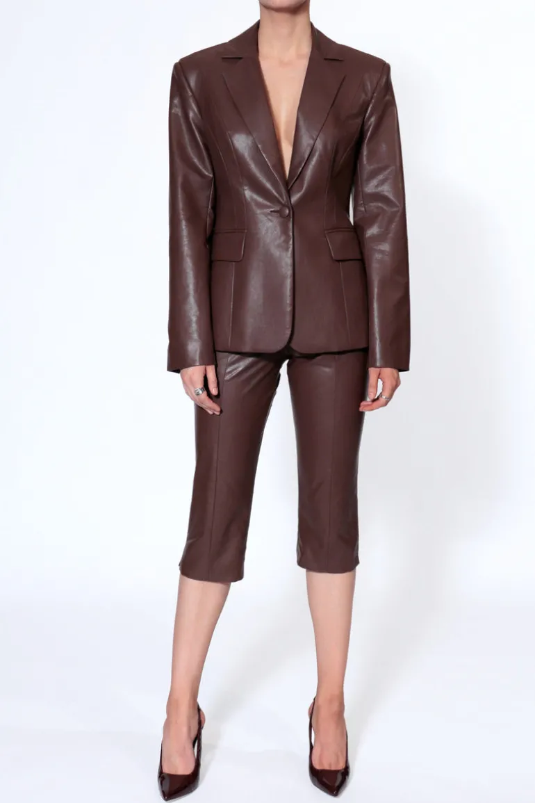 Blazers<CULT MIA BONNIE BLAZER IN Chocolate Brown