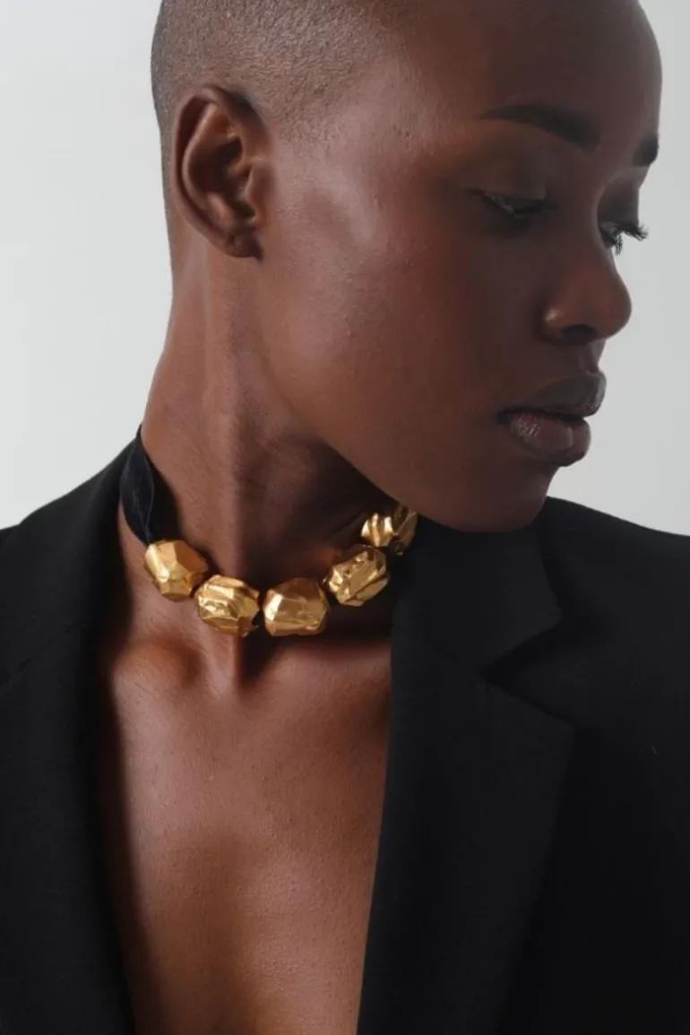 Necklaces<CULT MIA BOULDER CHOKER QUANTO Gold