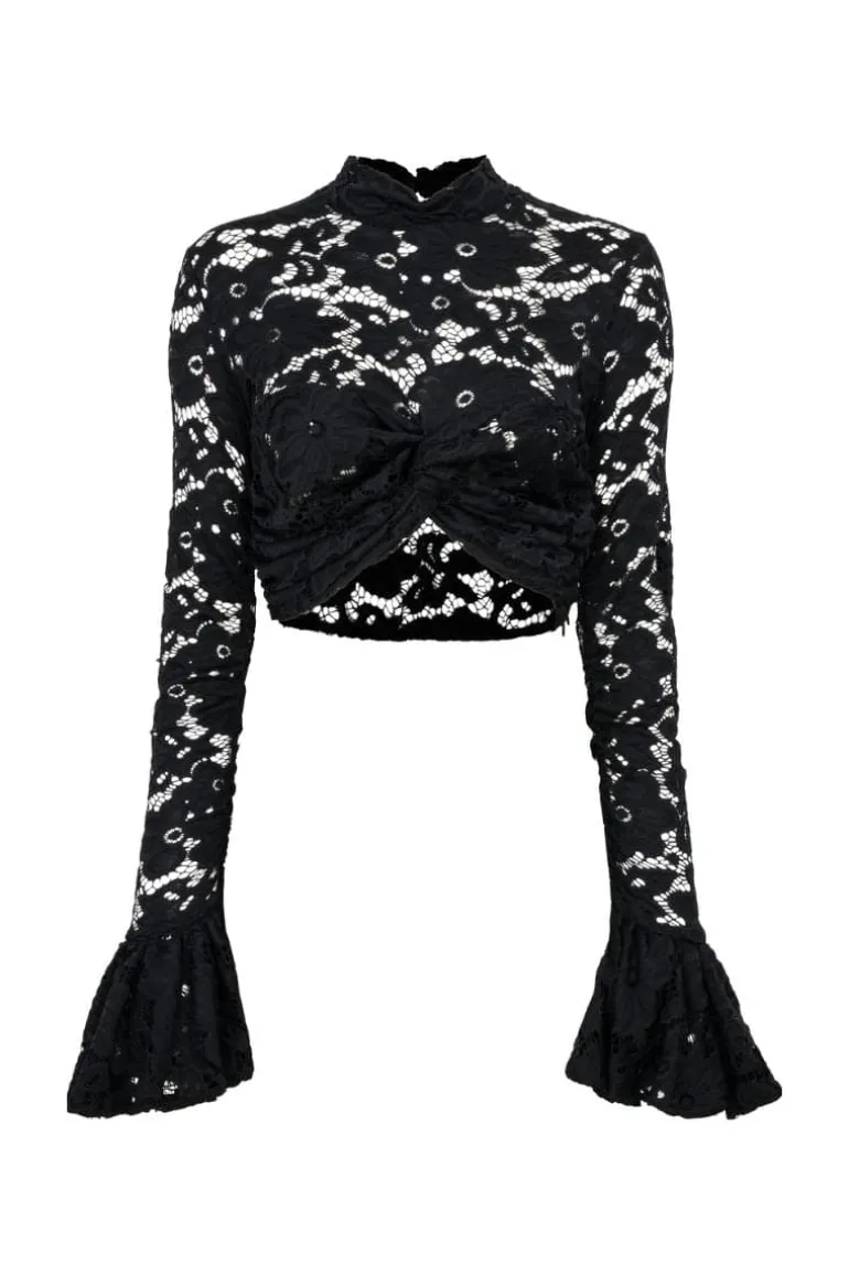 Tops<CULT MIA BRESSO 2.0 LACE TOP Black