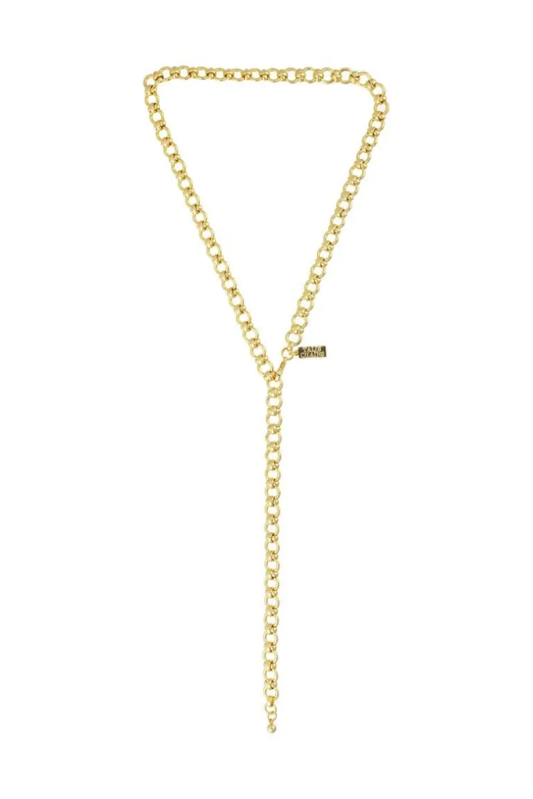 Necklaces<CULT MIA BROOKLYN LONG CHAIN NECKLACE Gold