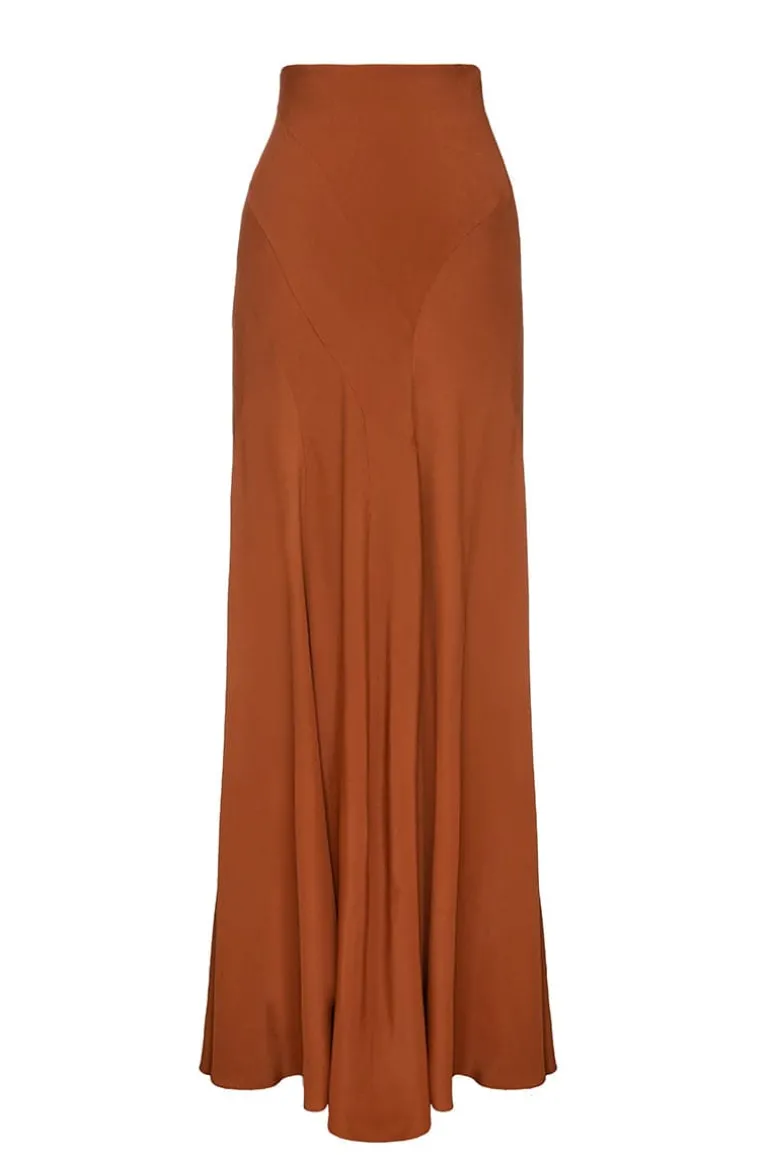 Skirts<CULT MIA ALINE MAXI SKIRT Brown