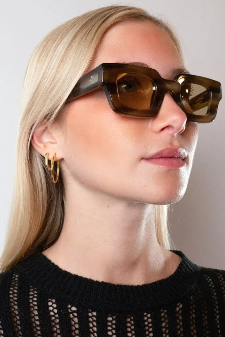 Sunglasses<CULT MIA BROWN CORREOS SMOKED WOOD SUNGLASSES Brown Havanna