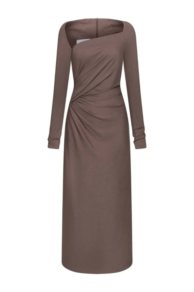 Dresses | Midi Dresses<CULT MIA Y SAND LONG SLEEVE MIDI DRESS Brown
