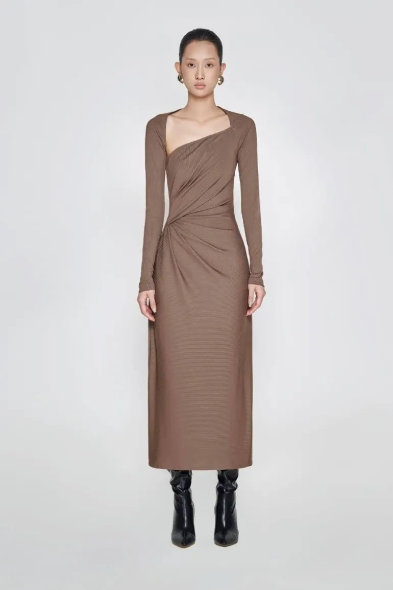 Dresses | Midi Dresses<CULT MIA Y SAND LONG SLEEVE MIDI DRESS Brown