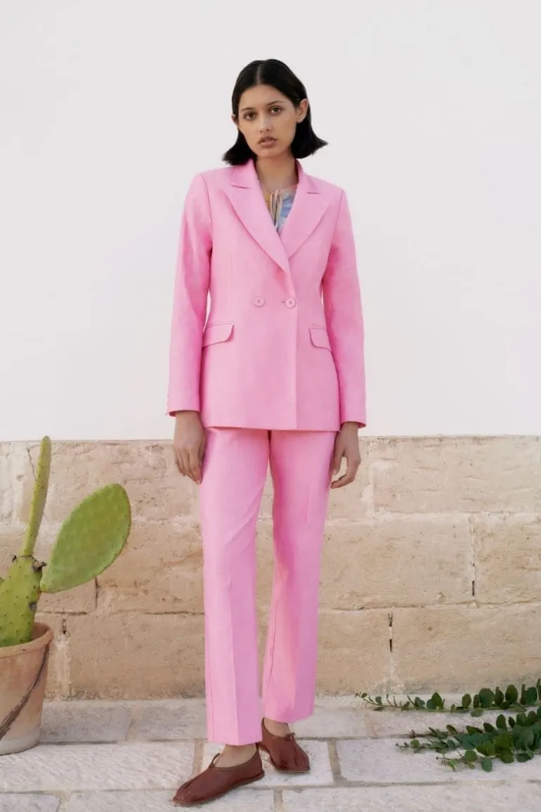 Blazers<CULT MIA BUBBLEGUM DOUBLE-BREASTED BLAZER Bubblegum pink