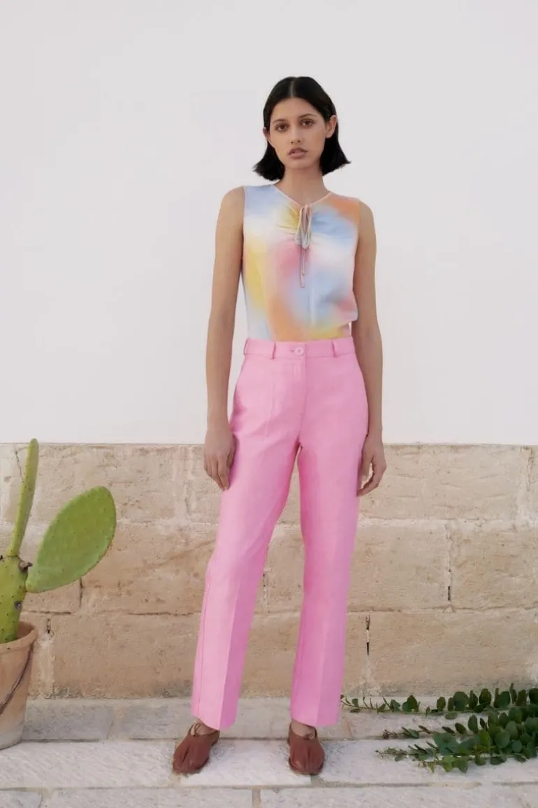 Pants<CULT MIA BUBBLEGUM HIGH-RISE PANTS Bubblegum pink