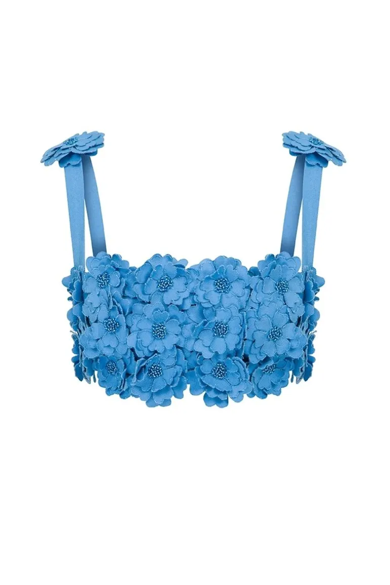 Tops<CULT MIA BUTTERCUP FLORAL TOP Blue
