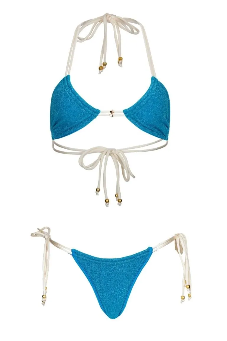 Swimwear<CULT MIA BYRON LUREX BIKINI Blue