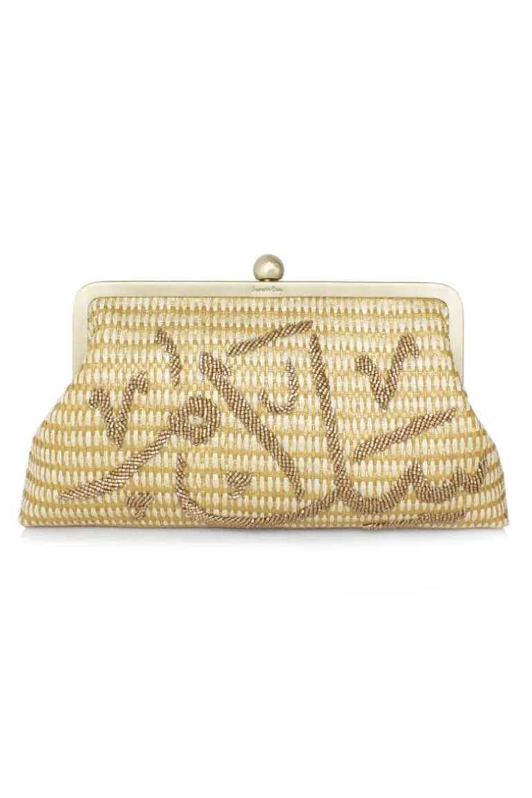 Clutch Bags<CULT MIA CALLIGRAPHY SALAM CLUTCH Gold