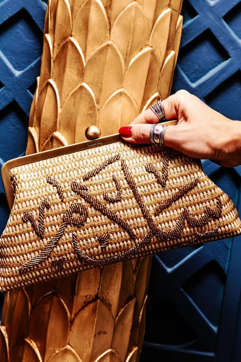 Clutch Bags<CULT MIA CALLIGRAPHY SALAM CLUTCH Gold