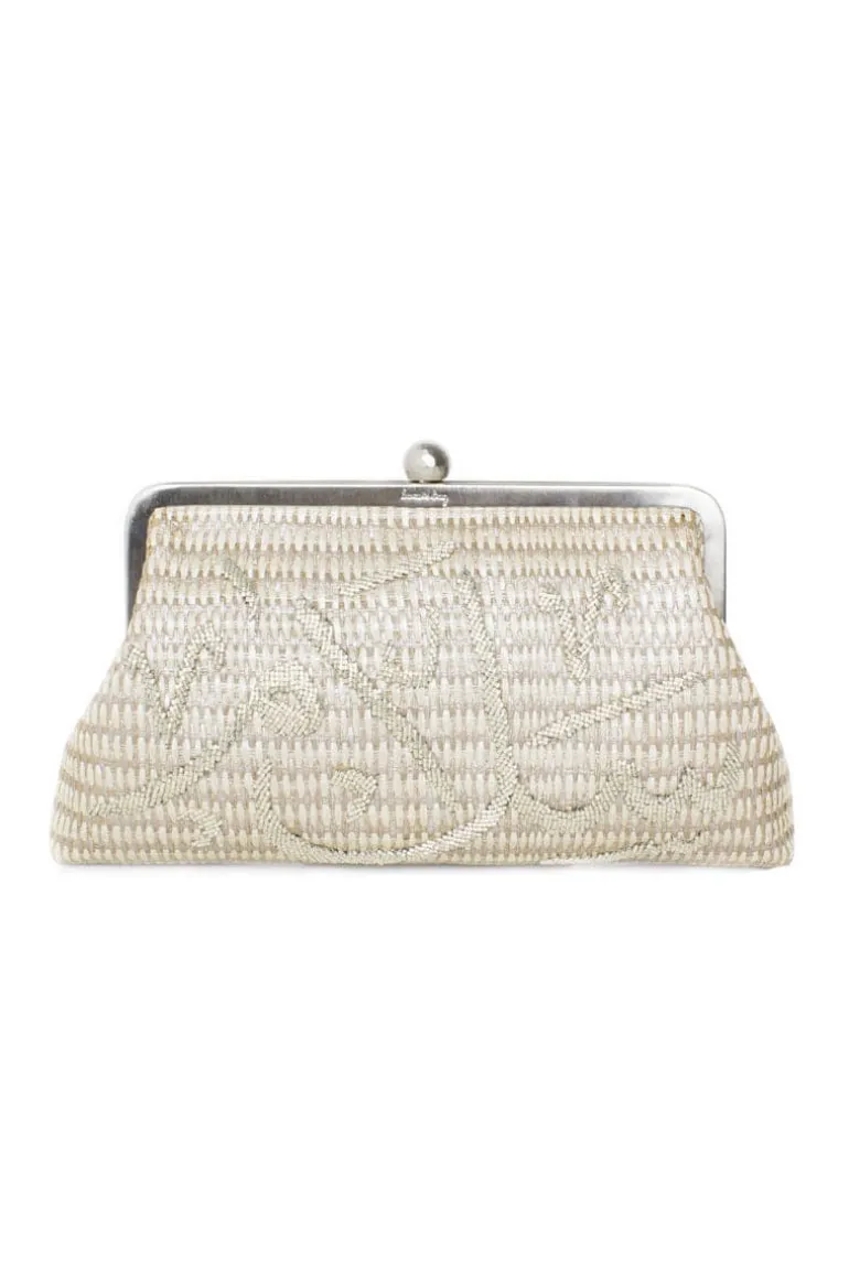 Clutch Bags<CULT MIA CALLIGRAPHY SALAM CLASSIC CLUTCH Silver