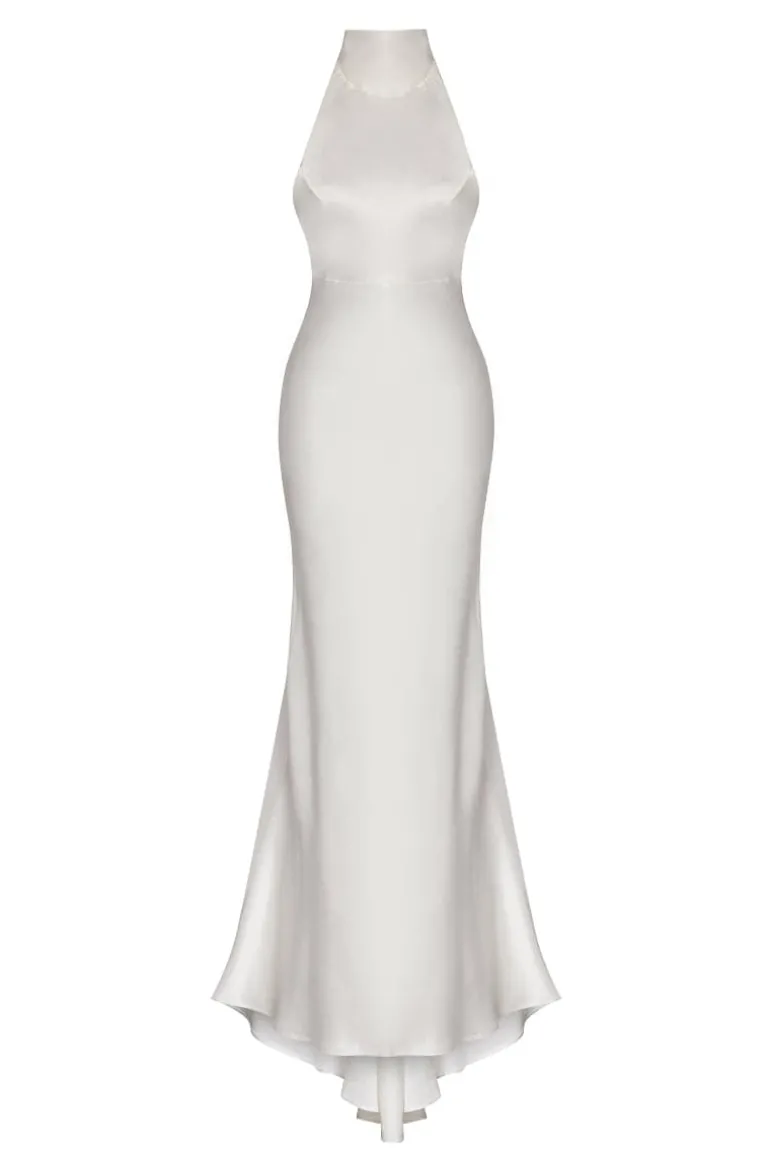 Dresses | Gowns<CULT MIA CALVA HIGH NECK GOWN White
