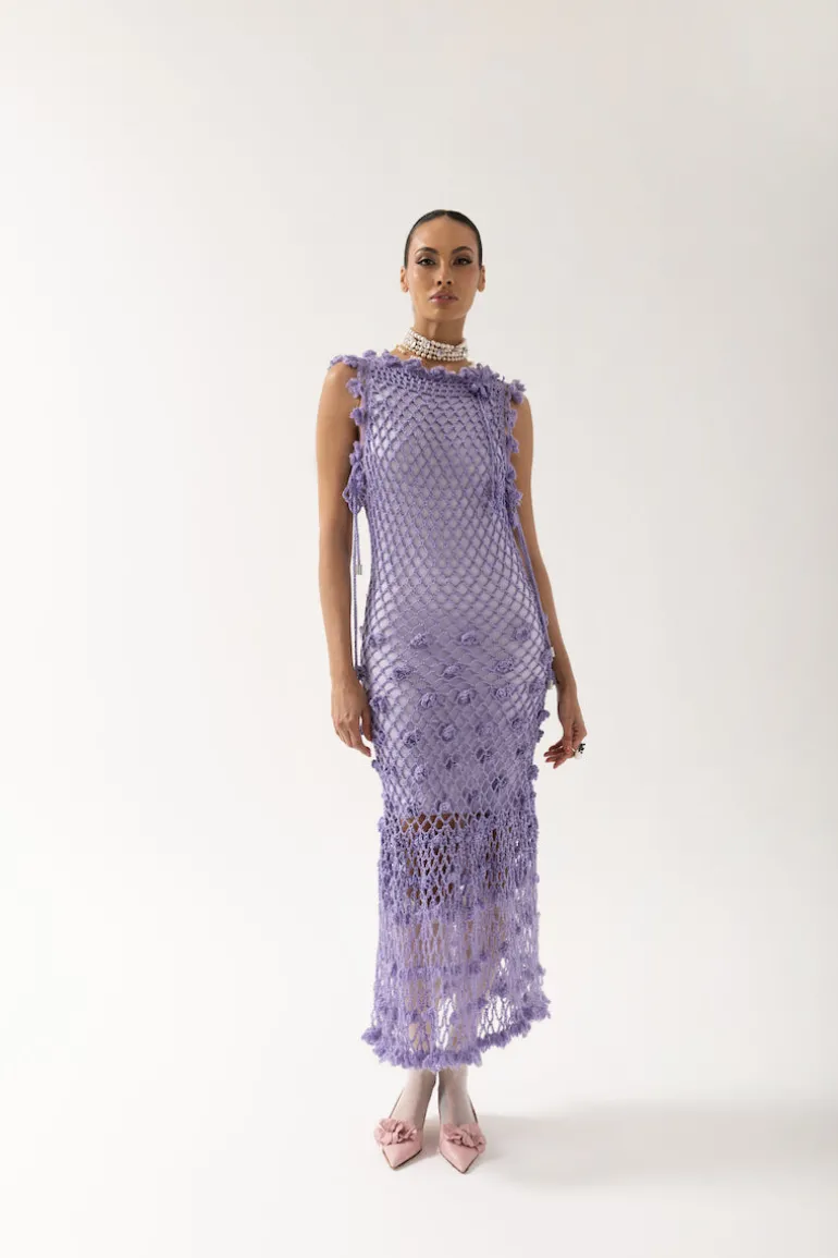 Dresses | Midi Dresses<CULT MIA CAMILA HANDMADE KNIT DRESS Purple