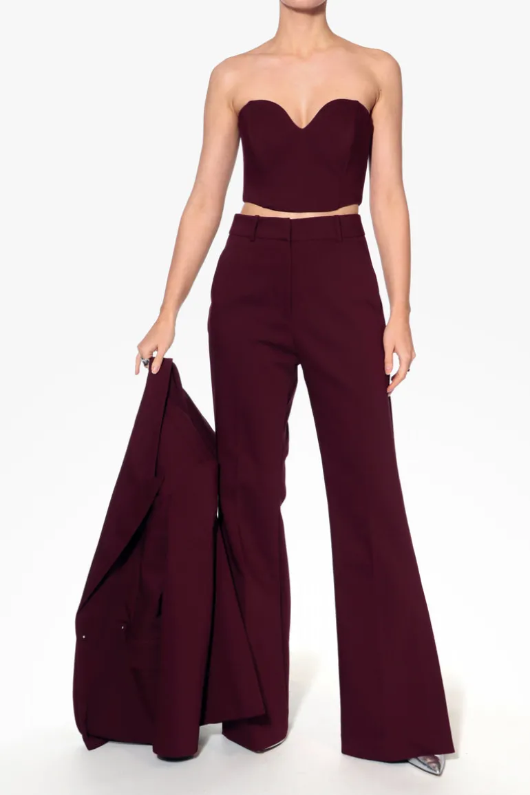 Pants<CULT MIA CAMILLA PANTS IN Burgundy Wine