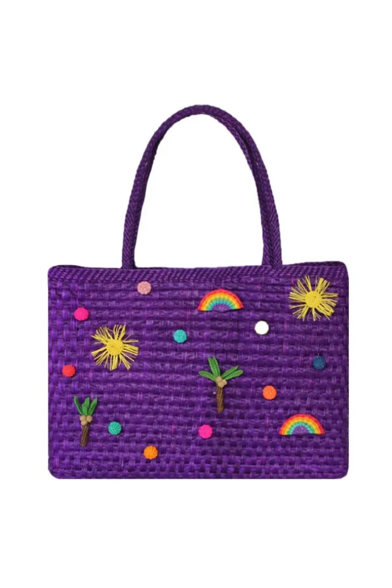 Shoulder Bags<CULT MIA CANASTO PAJARITA TOTE BAG Purple