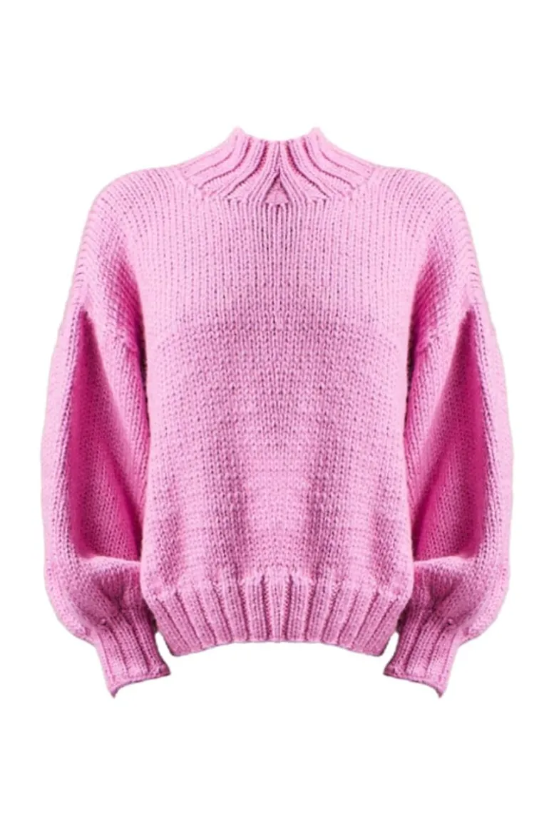 Knitwear<CULT MIA CANDY EVE MIDI TURTLENECK SWEATER Candy Pink