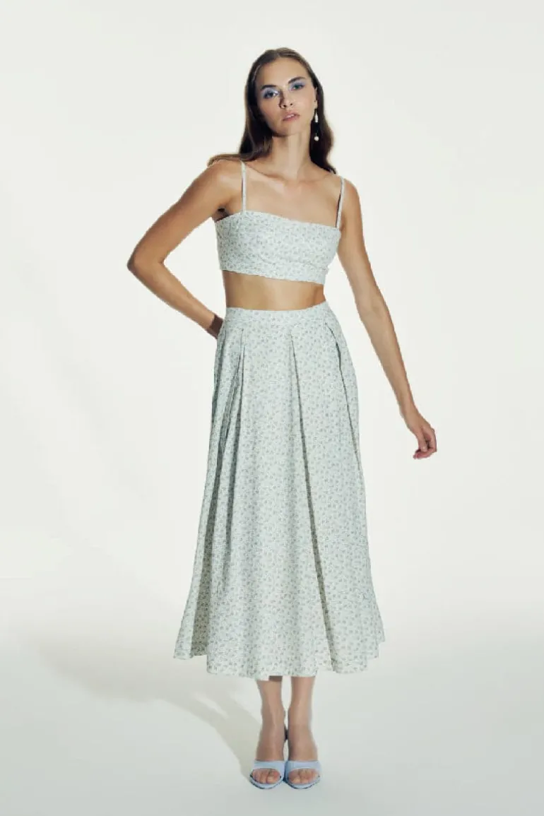 Outfit Sets<CULT MIA LALIA TOP AND JUNE SKIRT COTTON PRINTED SET Cannoli Cream