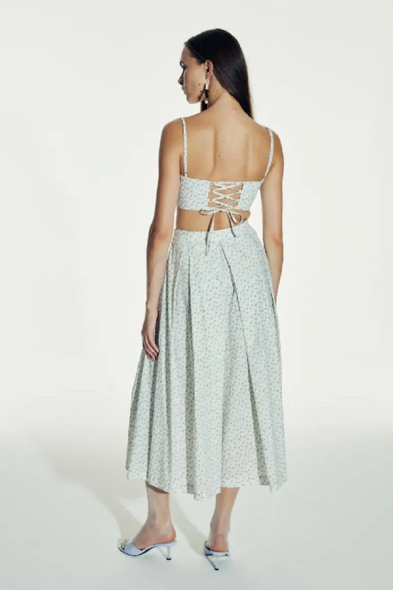 Outfit Sets<CULT MIA LALIA TOP AND JUNE SKIRT COTTON PRINTED SET Cannoli Cream