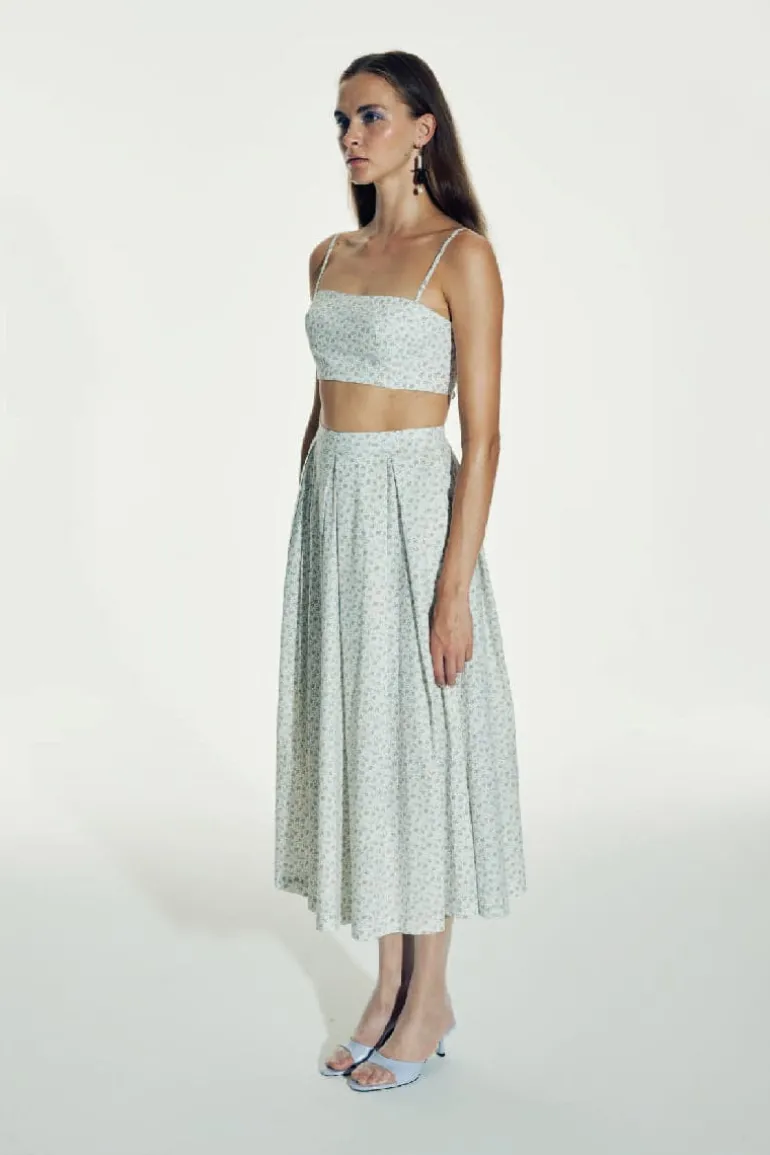 Outfit Sets<CULT MIA LALIA TOP AND JUNE SKIRT COTTON PRINTED SET Cannoli Cream